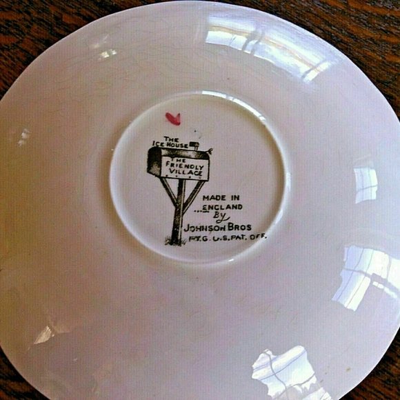 Johnson Brothers Tea Saucer Tableware Ice House Size 5 5/8" Friendly Village Set - Picture 11 of 16